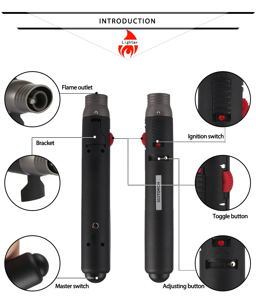 Torch Butane Lighter Parts Diagram